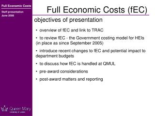 Full Economic Costs (fEC)