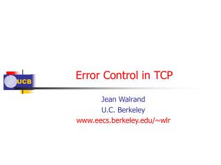 Error Control in TCP