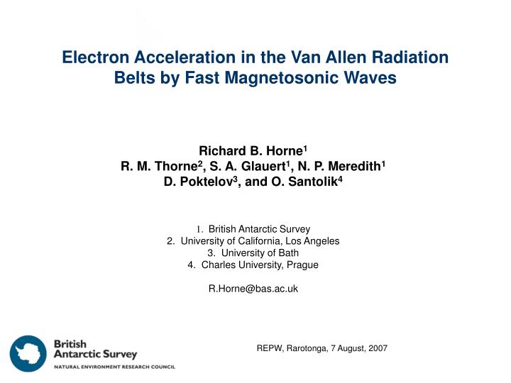 electron acceleration in the van allen radiation belts by fast magnetosonic waves