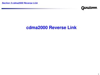 cdma2000 Reverse Link