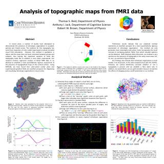 Analysis of topographic maps from fMRI data