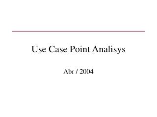 use case point analisys