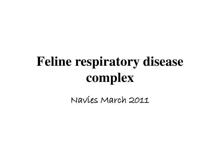 feline respiratory disease complex