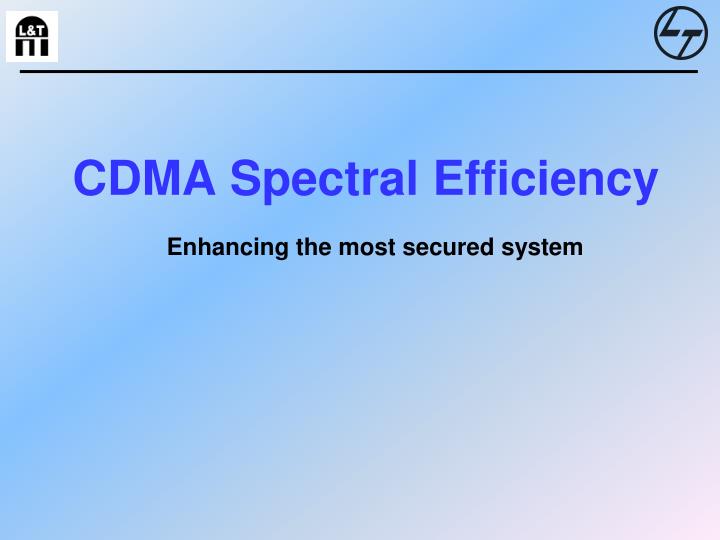 cdma spectral efficiency