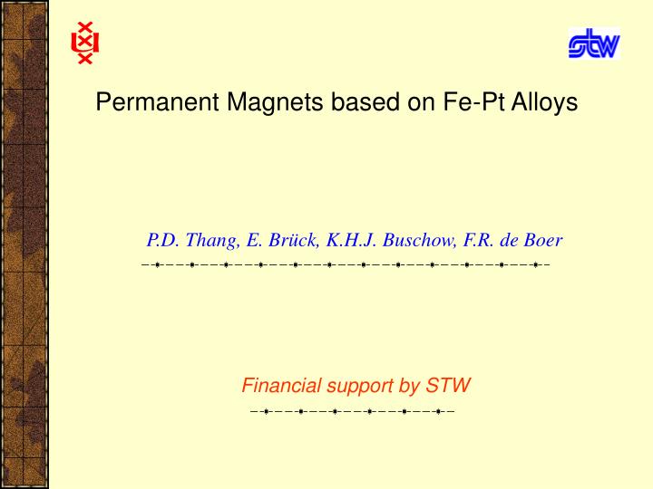 permanent magnets based on fe pt alloys