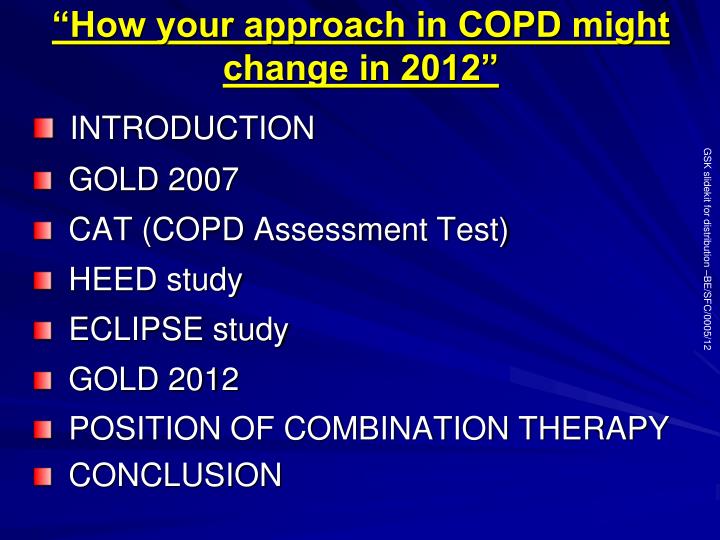 how your approach in copd might change in 2012