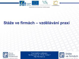 st e ve firm ch vzd l v n prax