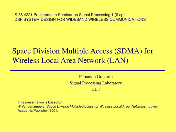space division multiple access sdma for wireless local area network lan