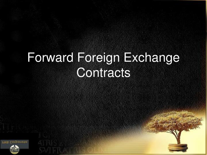 forward foreign exchange contracts