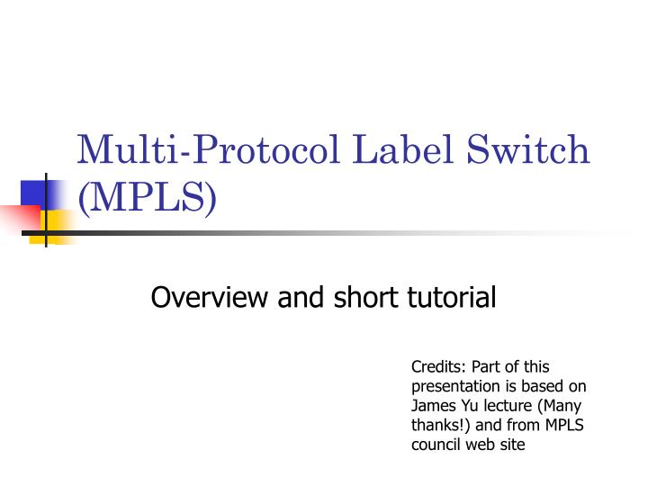 multi protocol label switch mpls
