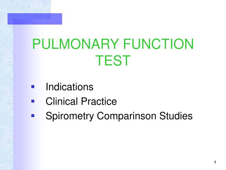 pulmonary function test