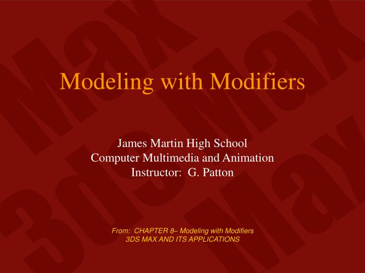 modeling with modifiers