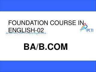 FOUNDATION COURSE IN ENGLISH-02