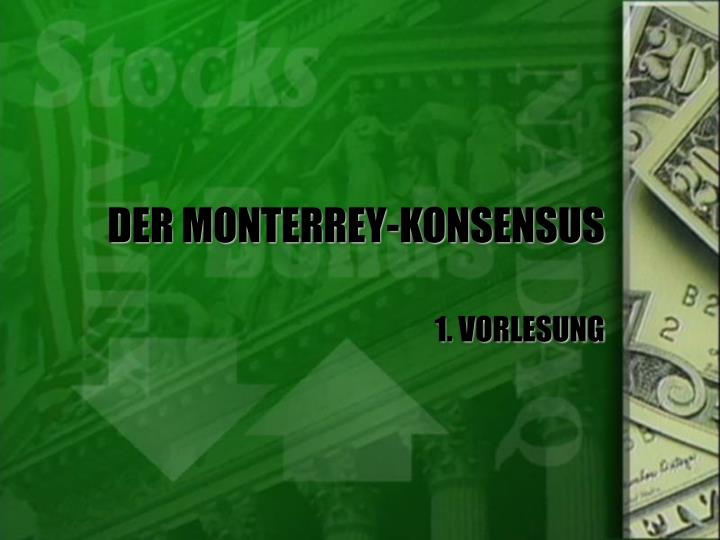 der monterrey konsensus