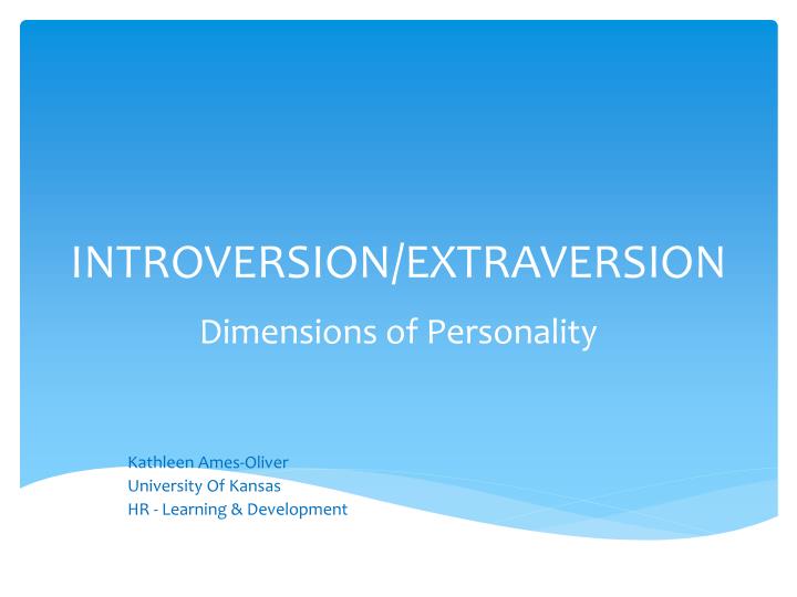 introversion extraversion
