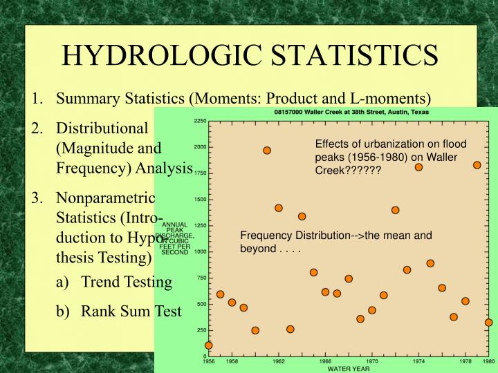 hydrologic statistics