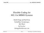 Flexible Coding for 802.11n MIMO Systems - slide 1