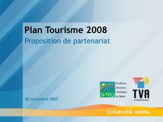 plan tourisme 2008