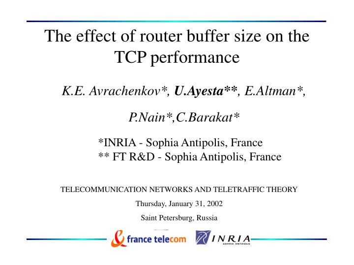 the effect of router buffer size on the tcp performance