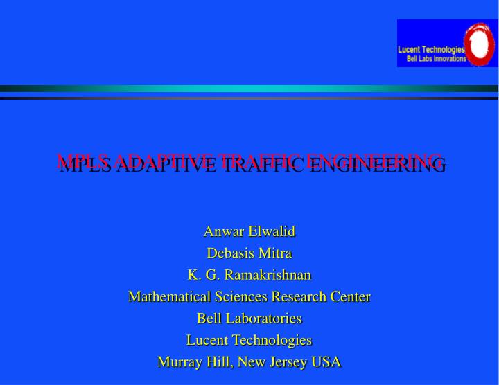 mpls adaptive traffic engineering