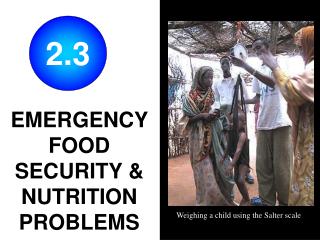 EMERGENCY FOOD SECURITY &amp; NUTRITION PROBLEMS