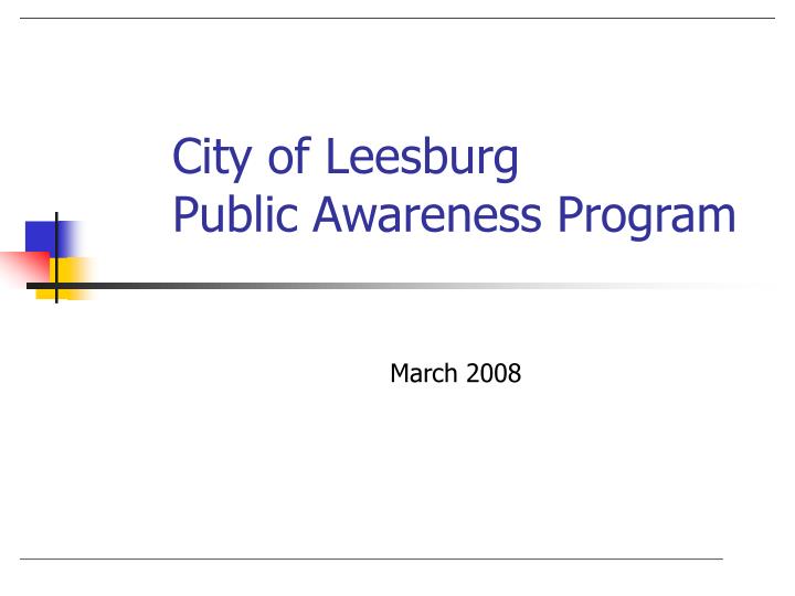 city of leesburg public awareness program
