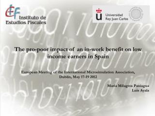 The pro-poor impact of an in-work benefit on low income earners in Spain
