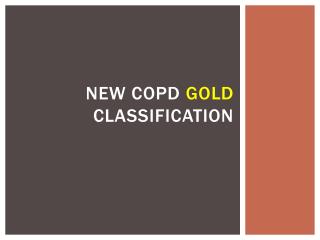 New COPD GOLD Classification