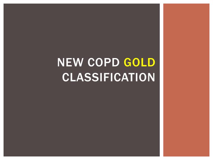 new copd gold classification
