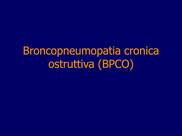 broncopneumopatia cronica ostruttiva bpco