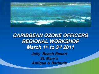 CARIBBEAN OZONE OFFICERS REGIONAL WORKSHOP March 1 st to 3 rd 2011
