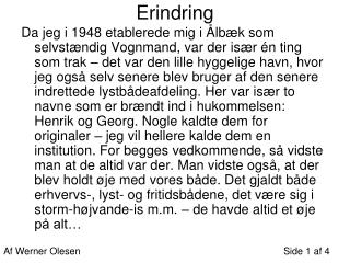 erindring