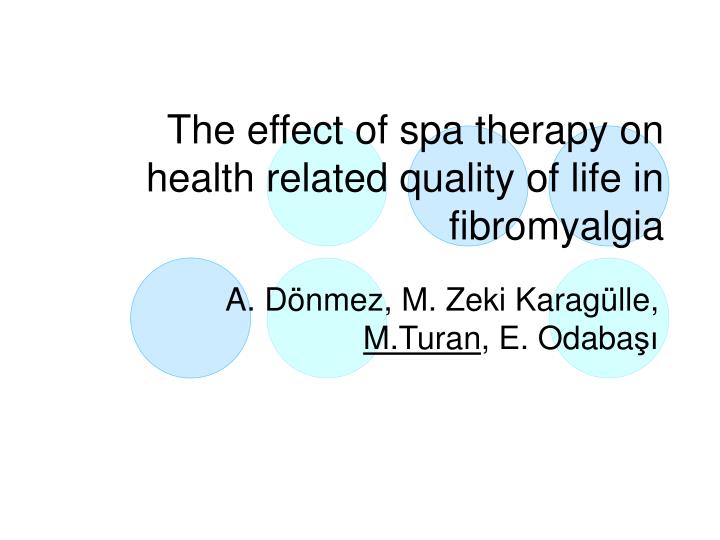 the effect of spa therapy on health related quality of life in fibromyalgia