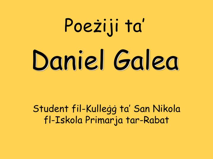 poe iji ta daniel galea