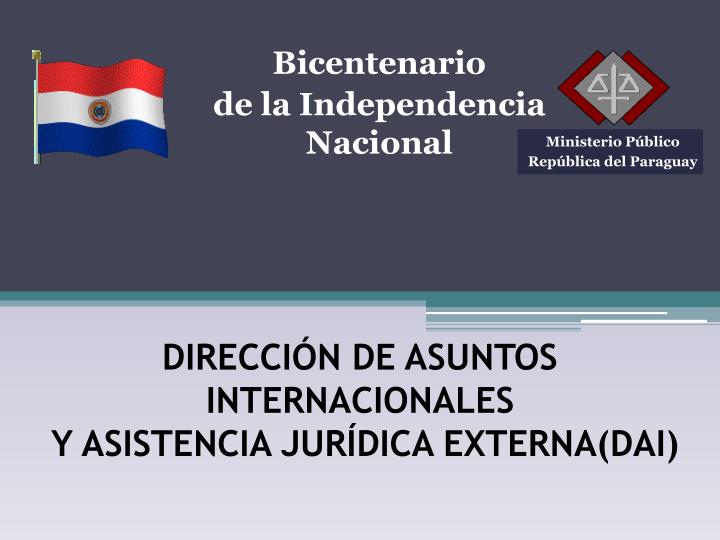 direcci n de asuntos internacionales y asistencia jur dica externa dai