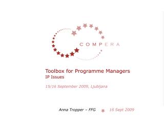Toolbox for Programme Managers IP Issues