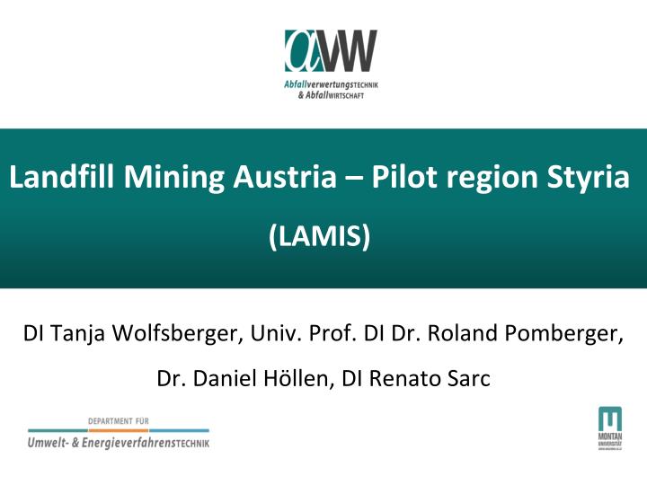 landfill mining austria pilot region styria lamis