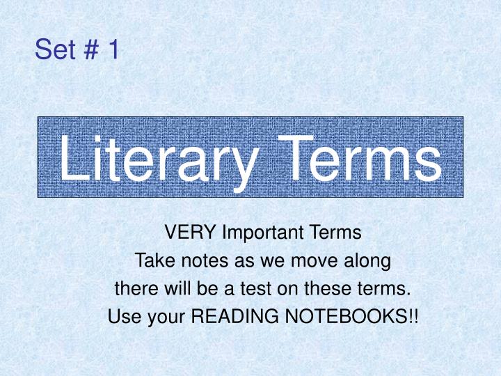 literary terms