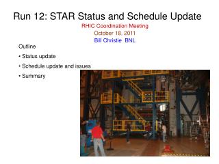 Run 12: STAR Status and Schedule Update RHIC Coordination Meeting October 18, 2011