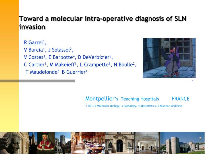 toward a molecular intra operative diagnosis of sln invasion