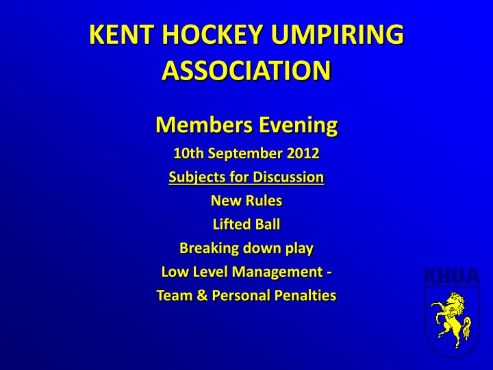 kent hockey umpiring association