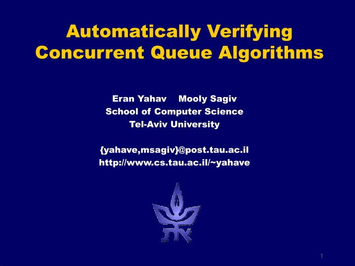 automatically verifying concurrent queue algorithms