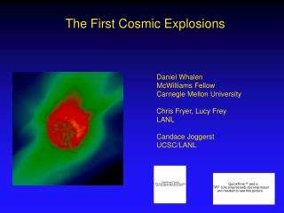 The First Cosmic Explosions