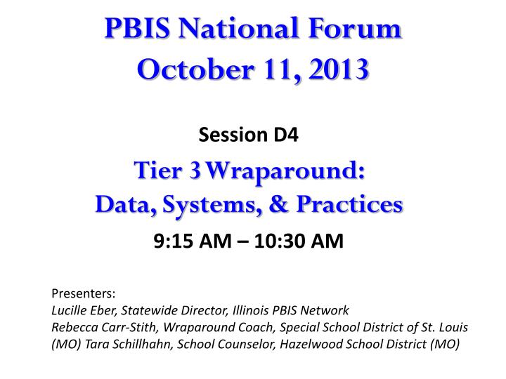 pbis national forum october 11 2013