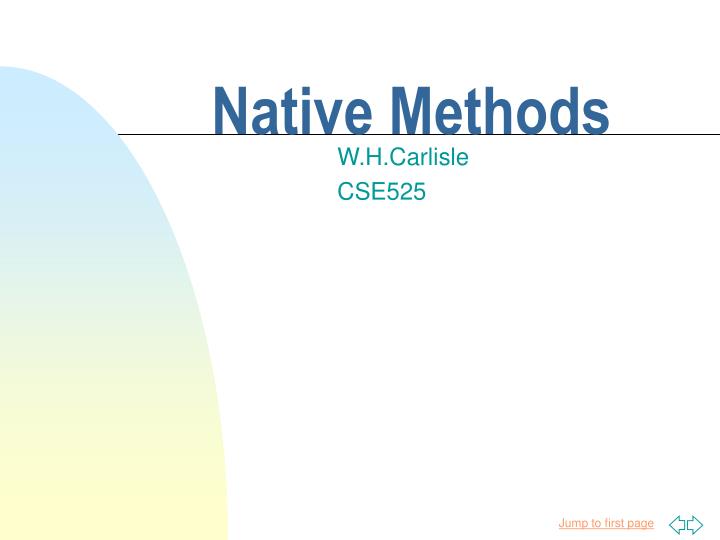 native methods