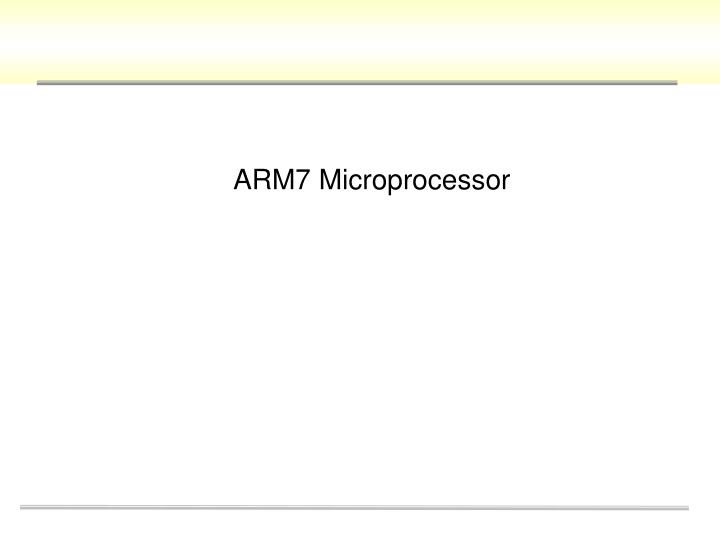arm7 microprocessor