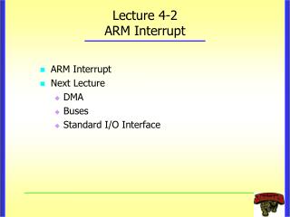 Lecture 4-2 ARM Interrupt