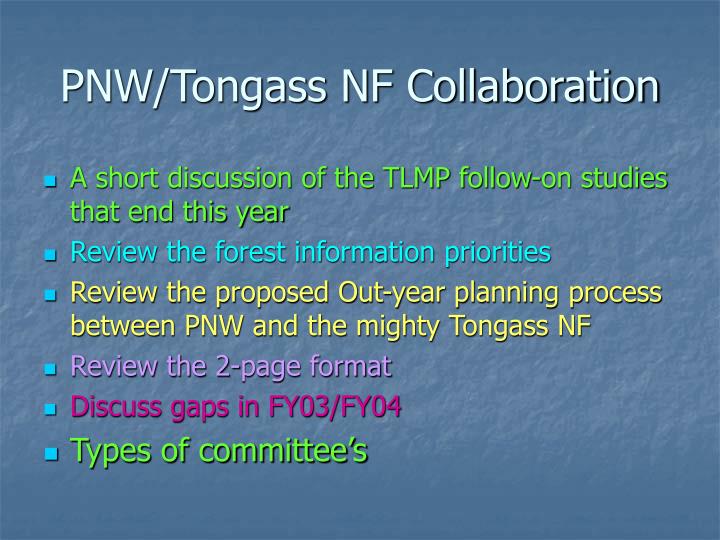 pnw tongass nf collaboration