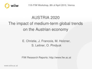AUSTRIA 2020 The impact of medium-term global trends on the Austrian economy
