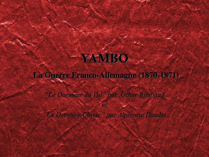 yambo la guerre franco allemagne 1870 1871